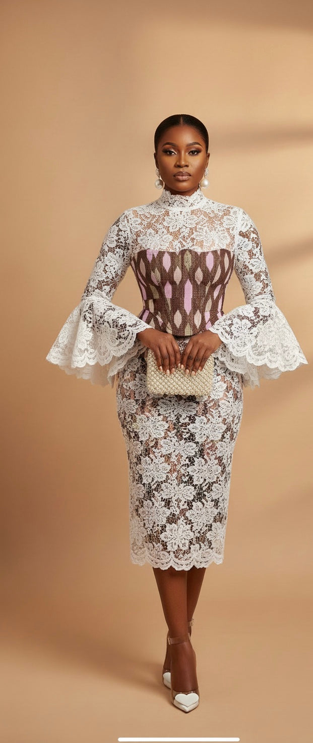Preorder Lace Elegance Midi Dress
